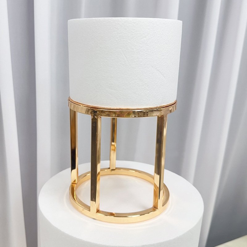 Luxury Metallic Gold Plinths Cake Support Separator Stand Cake Spacers For Wedding Anniversary Party Cakes