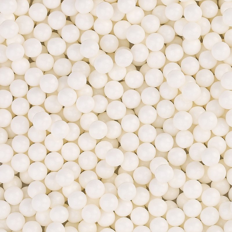 Customized Natural Pigment Edible Sprinkles Food Ingredient Gluten Free Candy 7mm White Sugar Beads for food bakery decoration