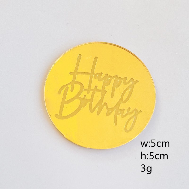 Cupcake decoration laser marking birthday acrylic happy anniversary anniversary party cake decoration cake toppers wholesale