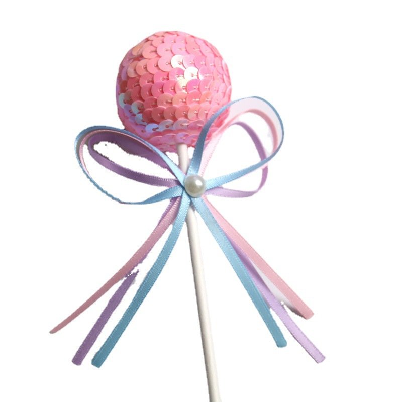 cake decorating supplies Birthday Cake Topper Sequin Bow Ball Happy Birthday Cake Toppers Wedding Festival Party