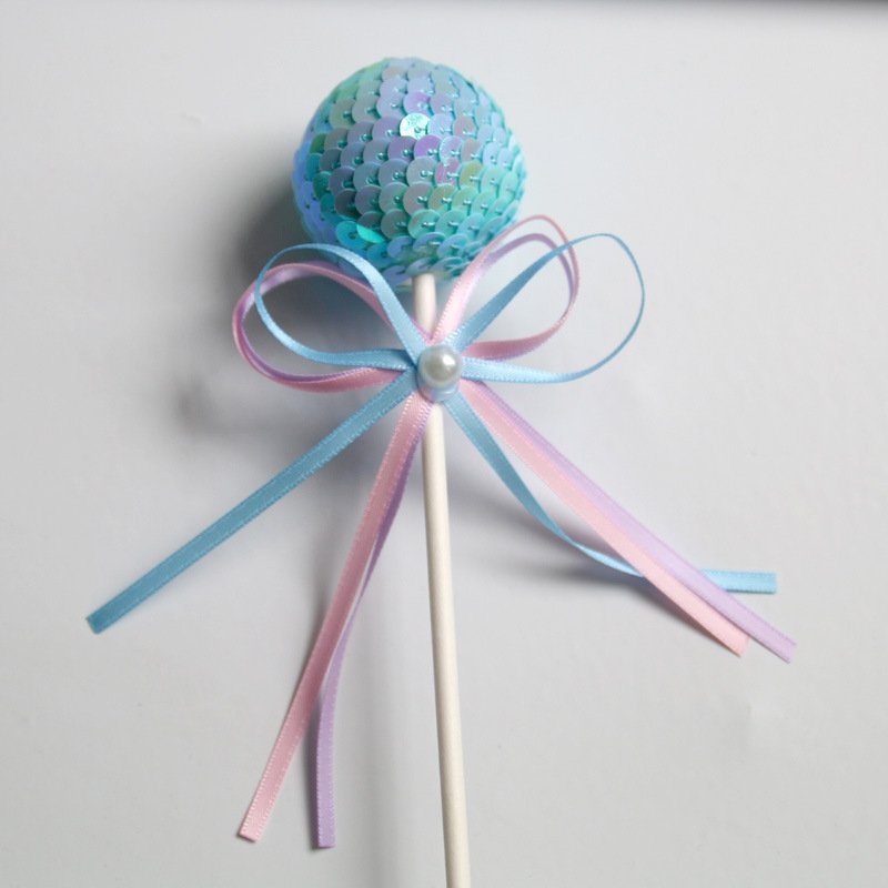 cake decorating supplies Birthday Cake Topper Sequin Bow Ball Happy Birthday Cake Toppers Wedding Festival Party