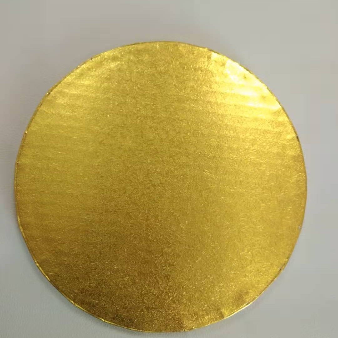 Foil Cake Card Board 10 Inch Round Cake Base Circle Gold Home Decoration Carton Free CLASSIC Party Disposable TT Plate Dish