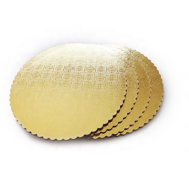 Foil Cake Card Board 10 Inch Round Cake Base Circle Gold Home Decoration Carton Free CLASSIC Party Disposable TT Plate Dish