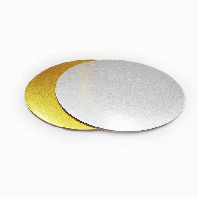 Foil Cake Card Board 10 Inch Round Cake Base Circle Gold Home Decoration Carton Free CLASSIC Party Disposable TT Plate Dish