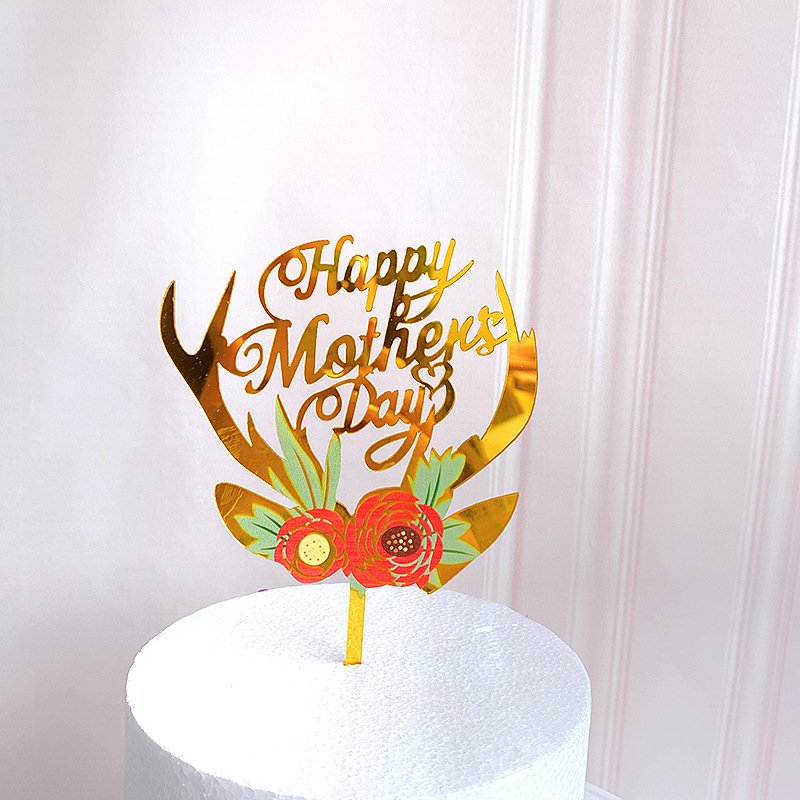 Acrylic Flower happy birthday Bride to Be Mr and Mrs cake topper decoration