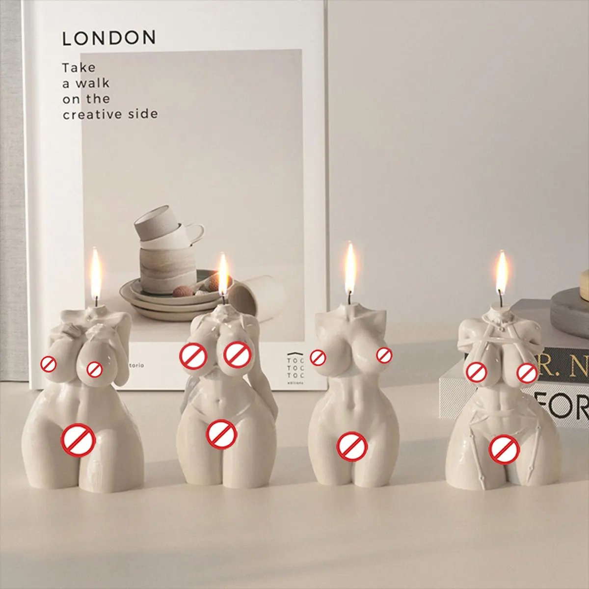 Men Female Body Candle Moulds Silicone Human Statue Molds for Candles Legs Soap Tools Moldes De Silicona Para Velas Candle Molds