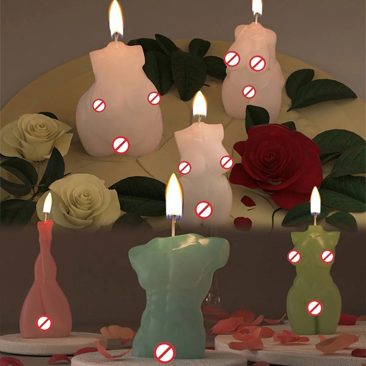 Men Female Body Candle Moulds Silicone Human Statue Molds for Candles Legs Soap Tools Moldes De Silicona Para Velas Candle Molds