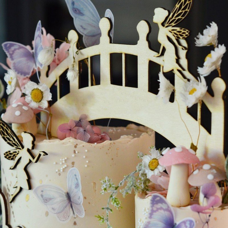 Little Fairy Acrylic Cake topper for for Cupcake Party Decorations