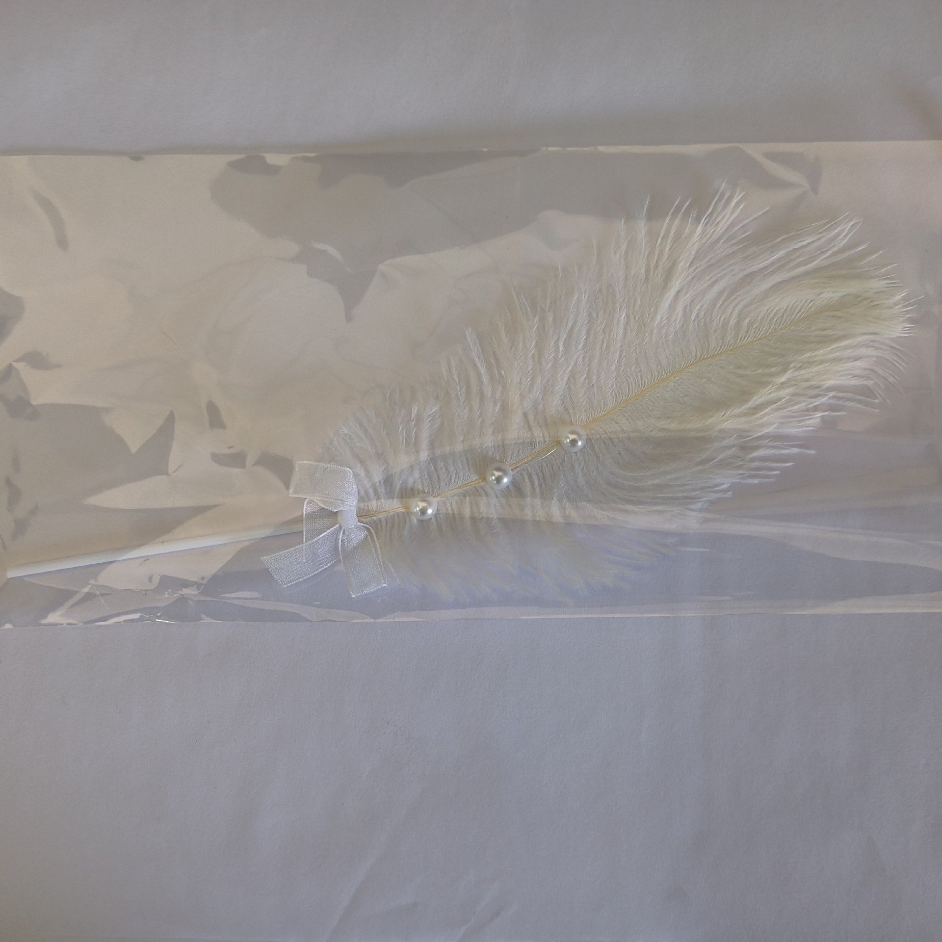 Feather cake decoration bake supplies white black pearl fashion wholesale new cake topper