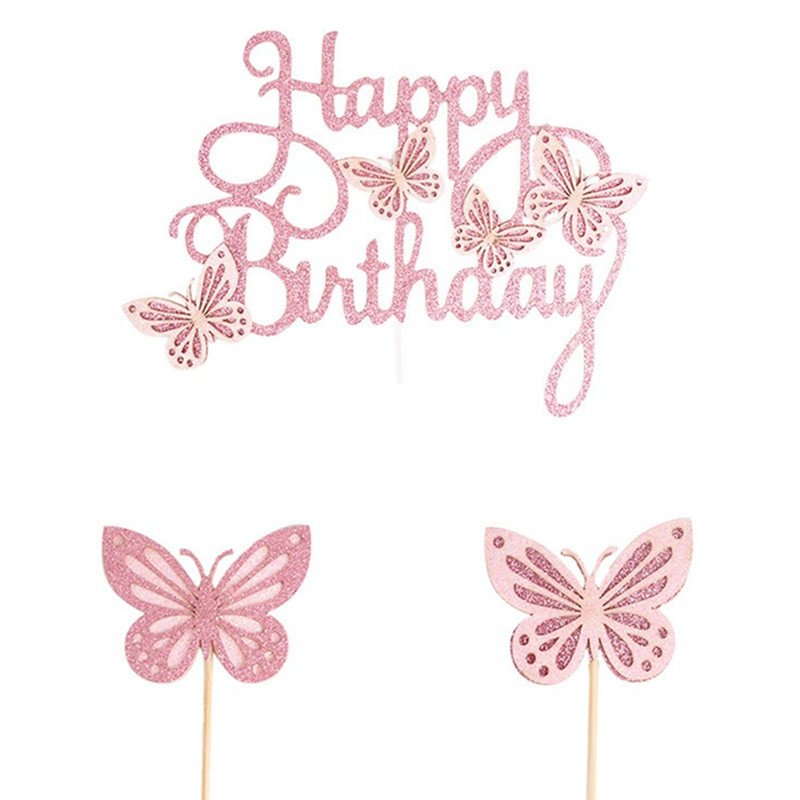 Wholesale Customize Simple Style 3D Hollow Butterfly Theme Cake Decorating Supplies Cake Topper