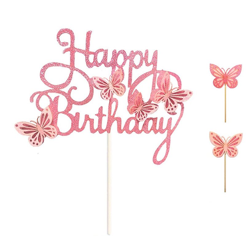 Wholesale Customize Simple Style 3D Hollow Butterfly Theme Cake Decorating Supplies Cake Topper