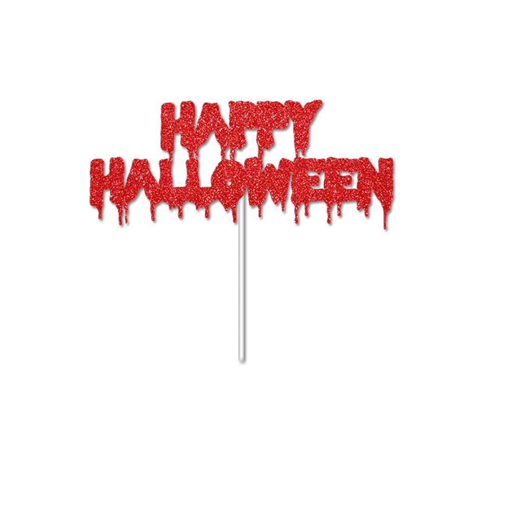 Halloween Party Cake Decoration Card Happy Halloween Bat Ghost Small DIY Plug-in Card