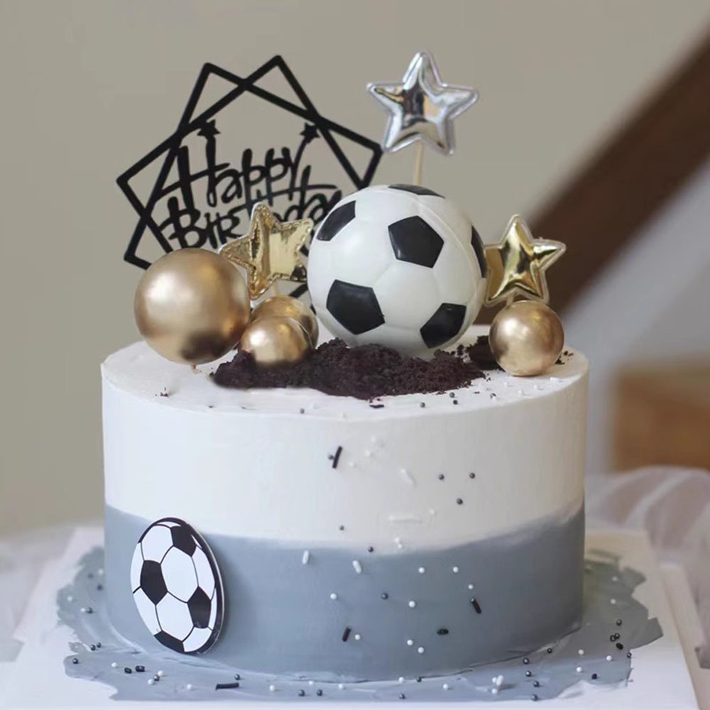 Football boy birthday party dessert table accessories Football jersey cake decoration plug-in