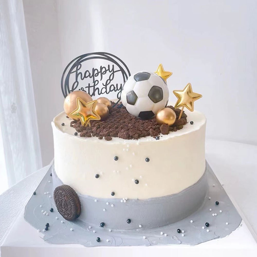 Football boy birthday party dessert table accessories Football jersey cake decoration plug-in