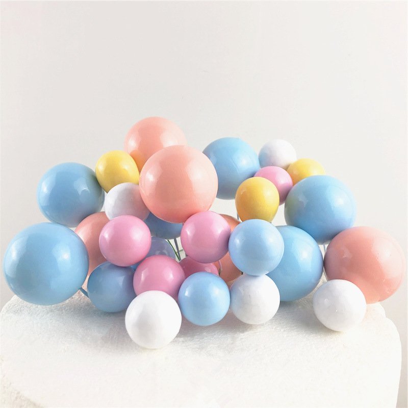 Happy birthday topper cake faux ball cake topper decor birthday ball for birthday cake decoration wholesale party supplies