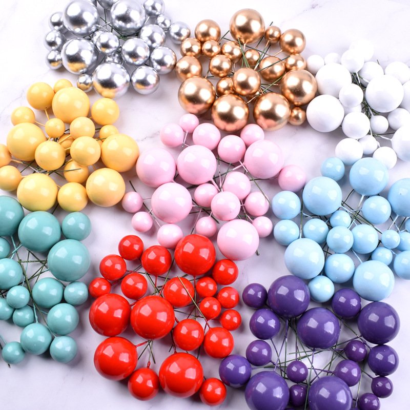 Happy birthday topper cake faux ball cake topper decor birthday ball for birthday cake decoration wholesale party supplies