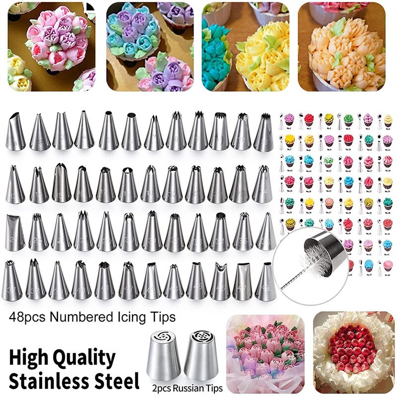 322pcs New Style Cake Decorating Kit Custom Logo Stainless Steel Baking Tool with Plastic Supplies New Style and High Quality