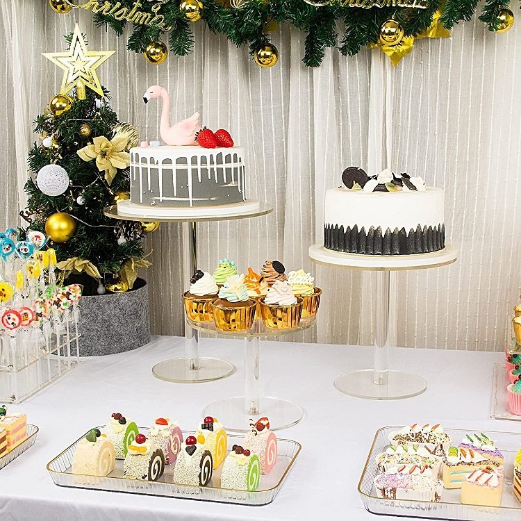 baby shower birthday party transparent acrylic cake stand table centerpiece decoration banquet cake table