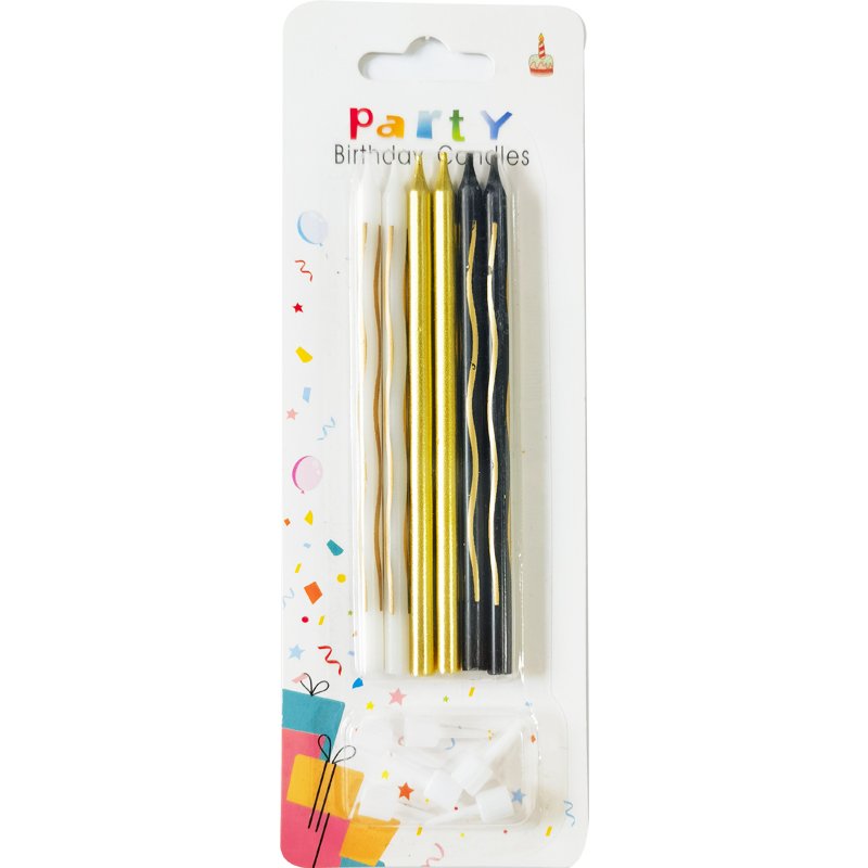 Birthday cake decoration candles creative gilded color candles children&#39;s party baking Western candles