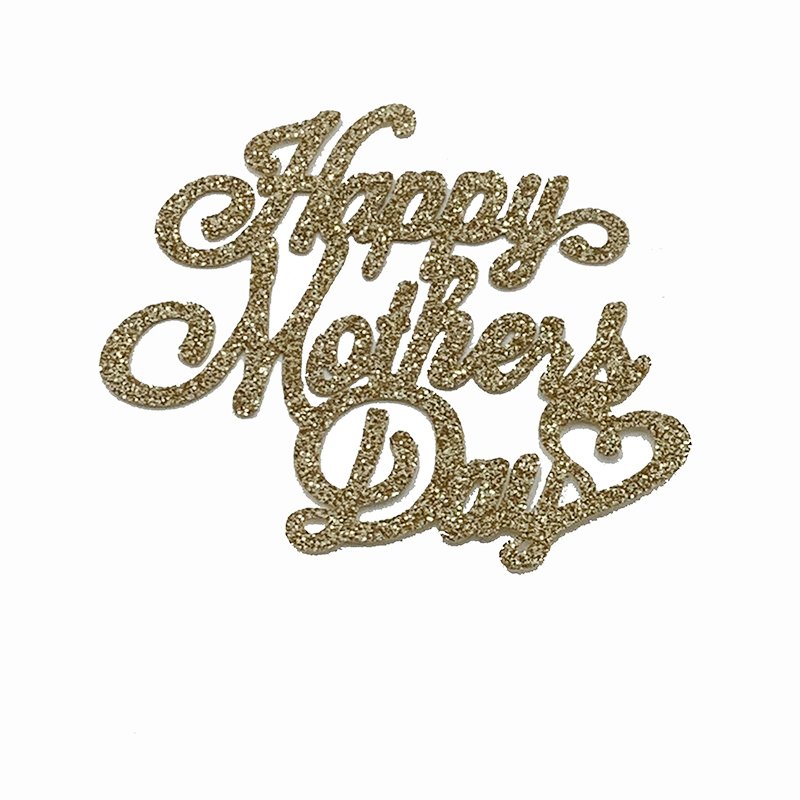 Happy Mothers Day Cakes Topper Glitter Personal Dropship Laser Cut Craft Festive Party Supplies