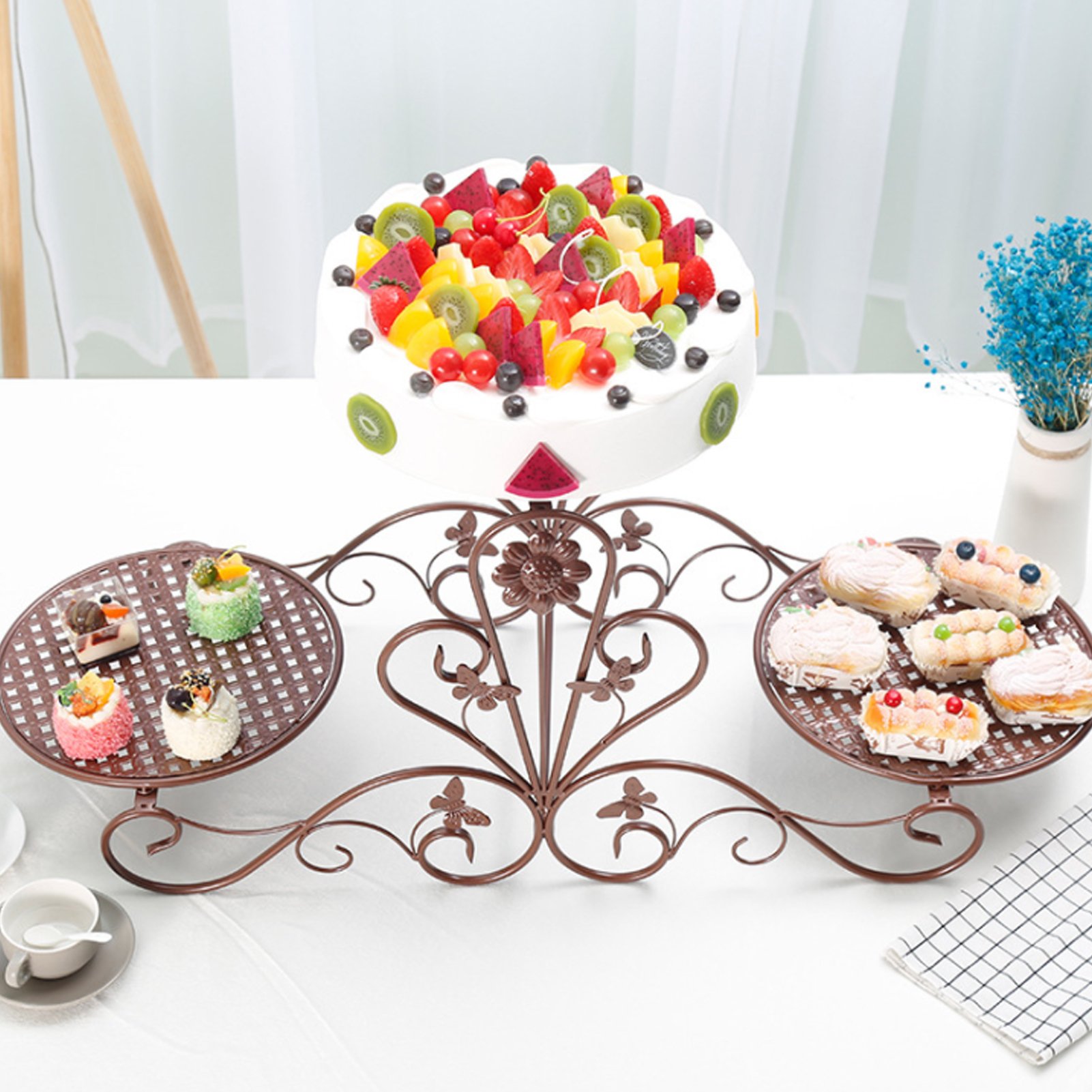 Wholesale Cake Stand Metal Cup Gold Display Wedding Set Supplies Luxury Crystal Decorating Tools Cake Stand