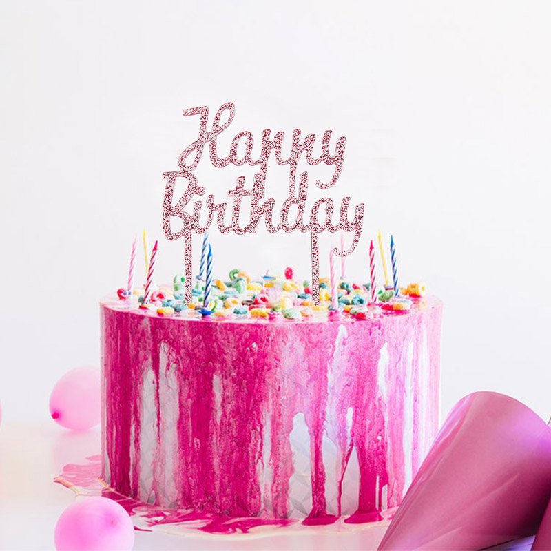 902155-57 birthday picks cake topper 3 colors Acrylic decoration party supplies party decorations PartyMaker