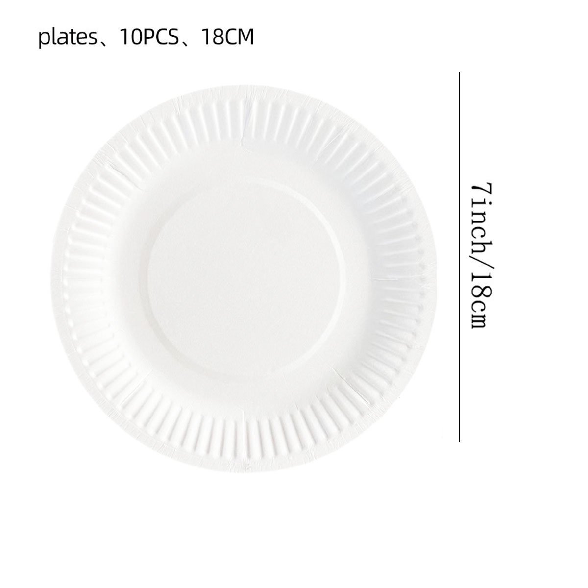 7Inches 18cm White Paper Plates Disposable Plates Baby Shower Kids Birthday Party Supplies Disposable Tableware Dishes Plates
