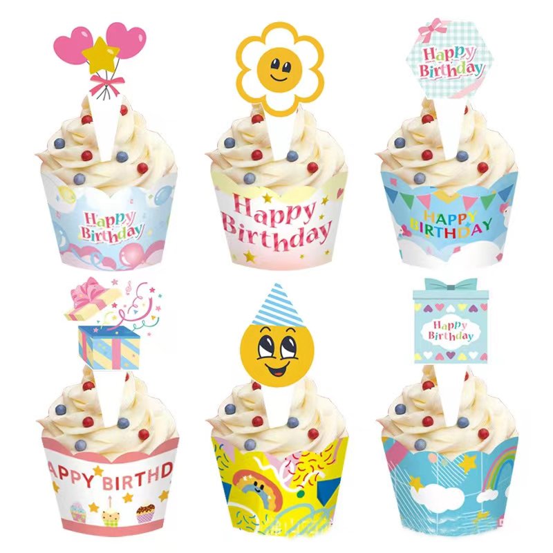 Children's Birthday Cake Decoration Border Strips European Holiday Party Supplies Tabletop Decoration Favors Model B