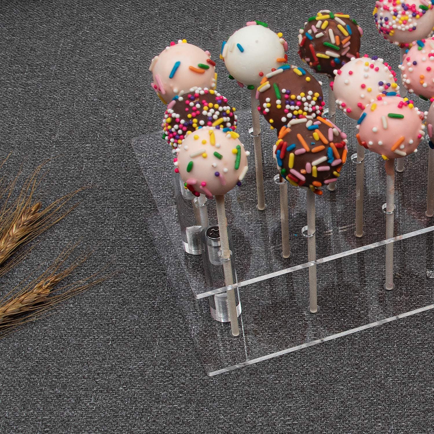 Factory wholesale 21 Hole Candy Decorative Birthday Party Supplies Acrylic Cake Pop Display Stand for Weddings Birthday Parties