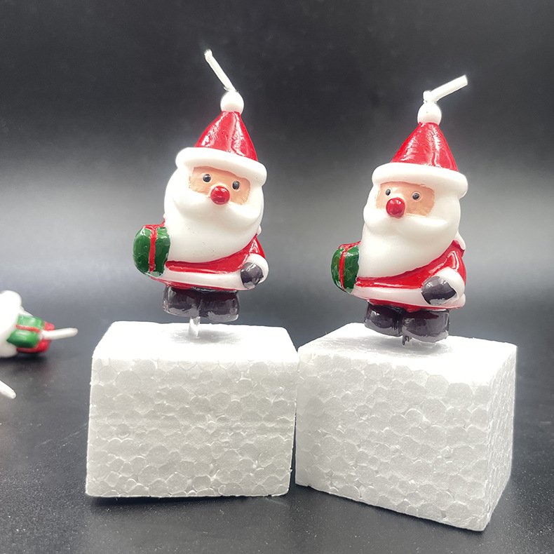 Christmas Candles Creative Decoration Santa Claus Christmas Tree Adorable Birthday Candle For Cake