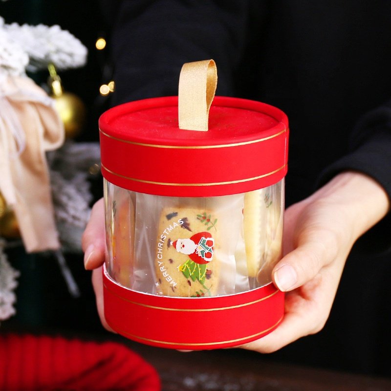 100pcs Christmas Candy Gookie Nougat Pastry Hot Seal Bags Plastic Gift Packaging Decoration Supplies For Xmas
