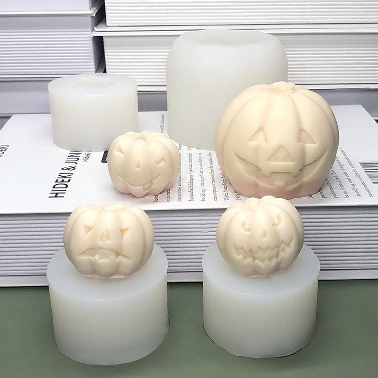 YS Halloween Pumpkin Candle Mold Silicone Mousse Cake Chocolate Mould Aromatherapy Candle Plaster DIY Handmade Home Decoration