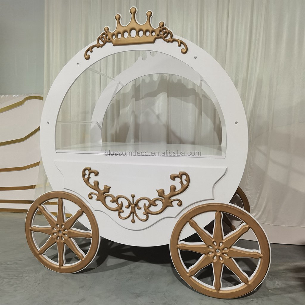 Birthday Wedding Baby Shower Party Dessert Carriage Candy Carts Cake Decoration Display Flower Cart