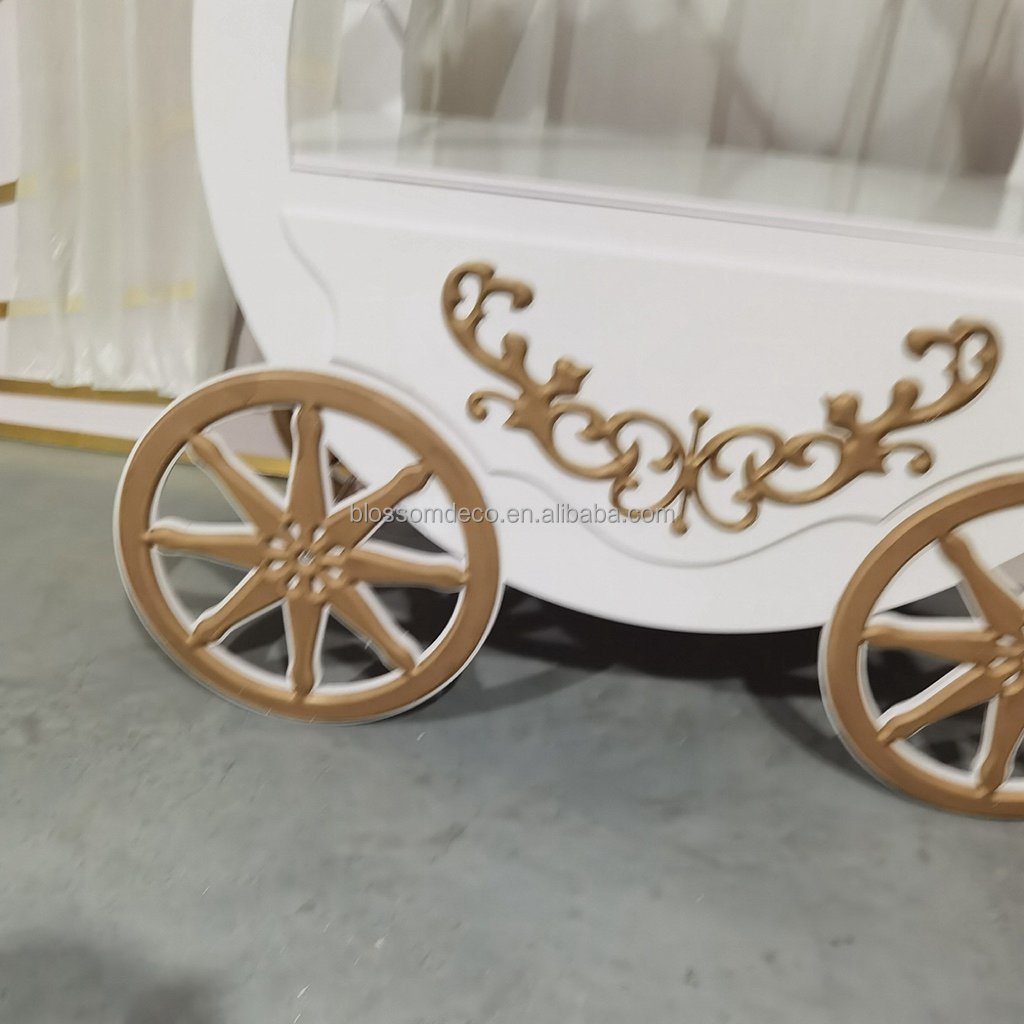 Birthday Wedding Baby Shower Party Dessert Carriage Candy Carts Cake Decoration Display Flower Cart