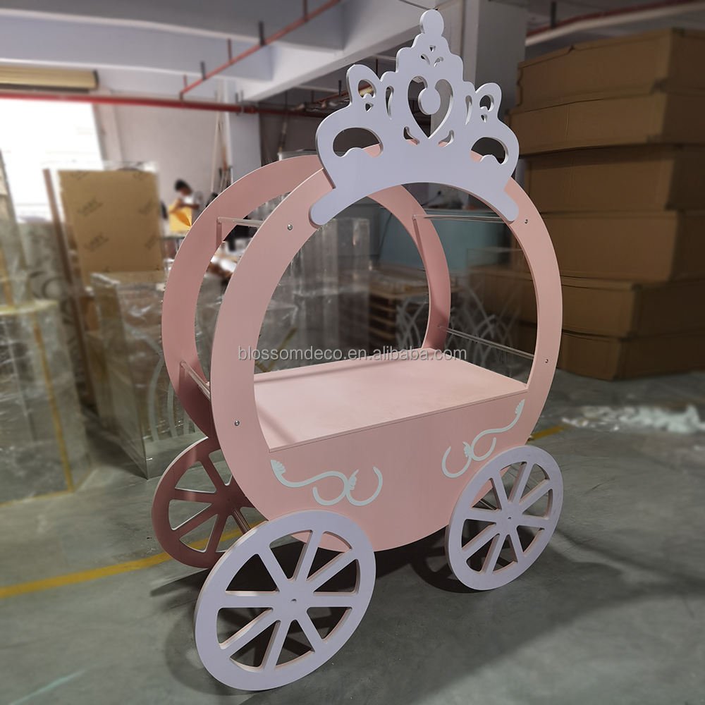 Birthday Wedding Baby Shower Party Dessert Carriage Candy Carts Cake Decoration Display Flower Cart