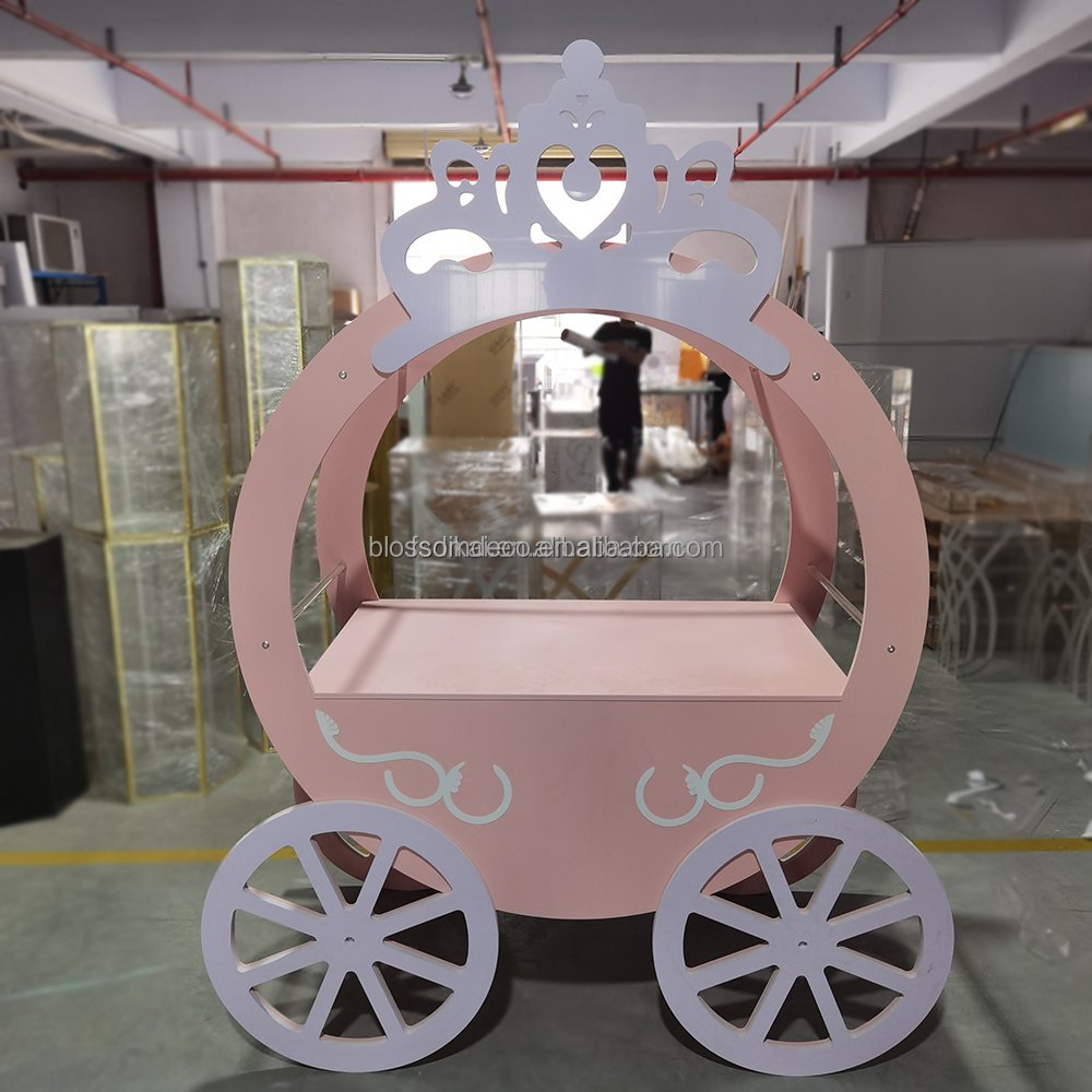 Birthday Wedding Baby Shower Party Dessert Carriage Candy Carts Cake Decoration Display Flower Cart