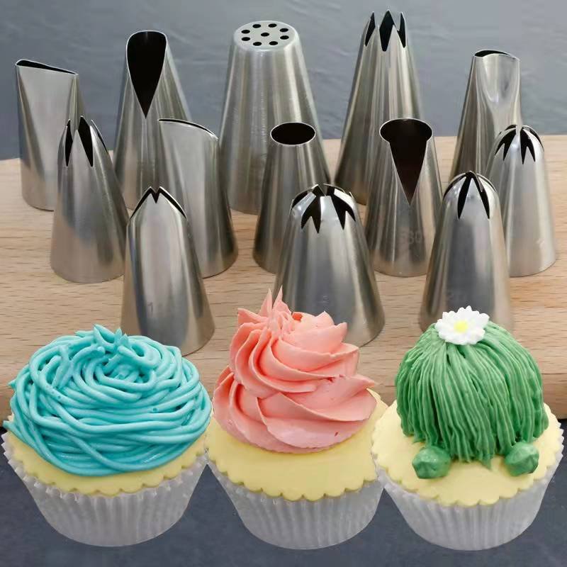 Hot Sale Stainless Steel Cake Nozzles Set DIY Cake Decorating Supplies Baking Piping Tips Nozzles