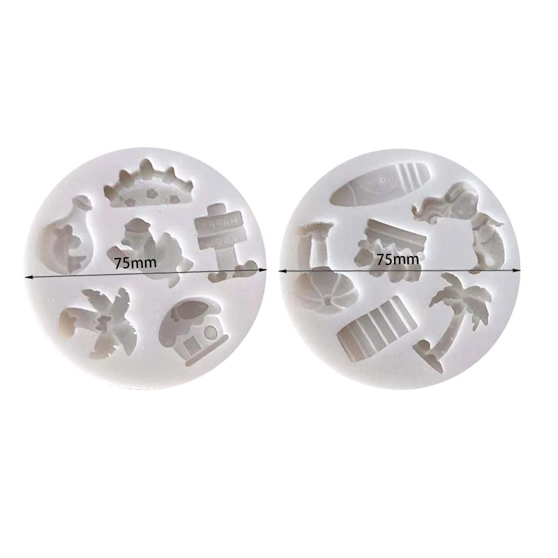 YS DIY Beach Mermaid Silicone Fondant Cake Mold Sandbeach Design Candy Chocolate Decoration Baking Tools Mould Kitchenwares