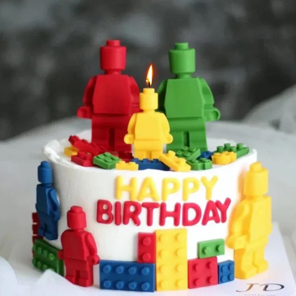 Robot Candle Mould Ice Cube Candle Moulds Silicone Gypsum Resin Soap Craft Molde De Vela Chocolate Gift Making Mold Candle Molds