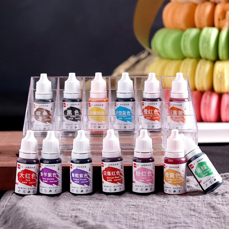 Water-oil edible coloring Rainbow Cake Macaron Cream cake decorating supplies 10ml fondant Baking material food colour