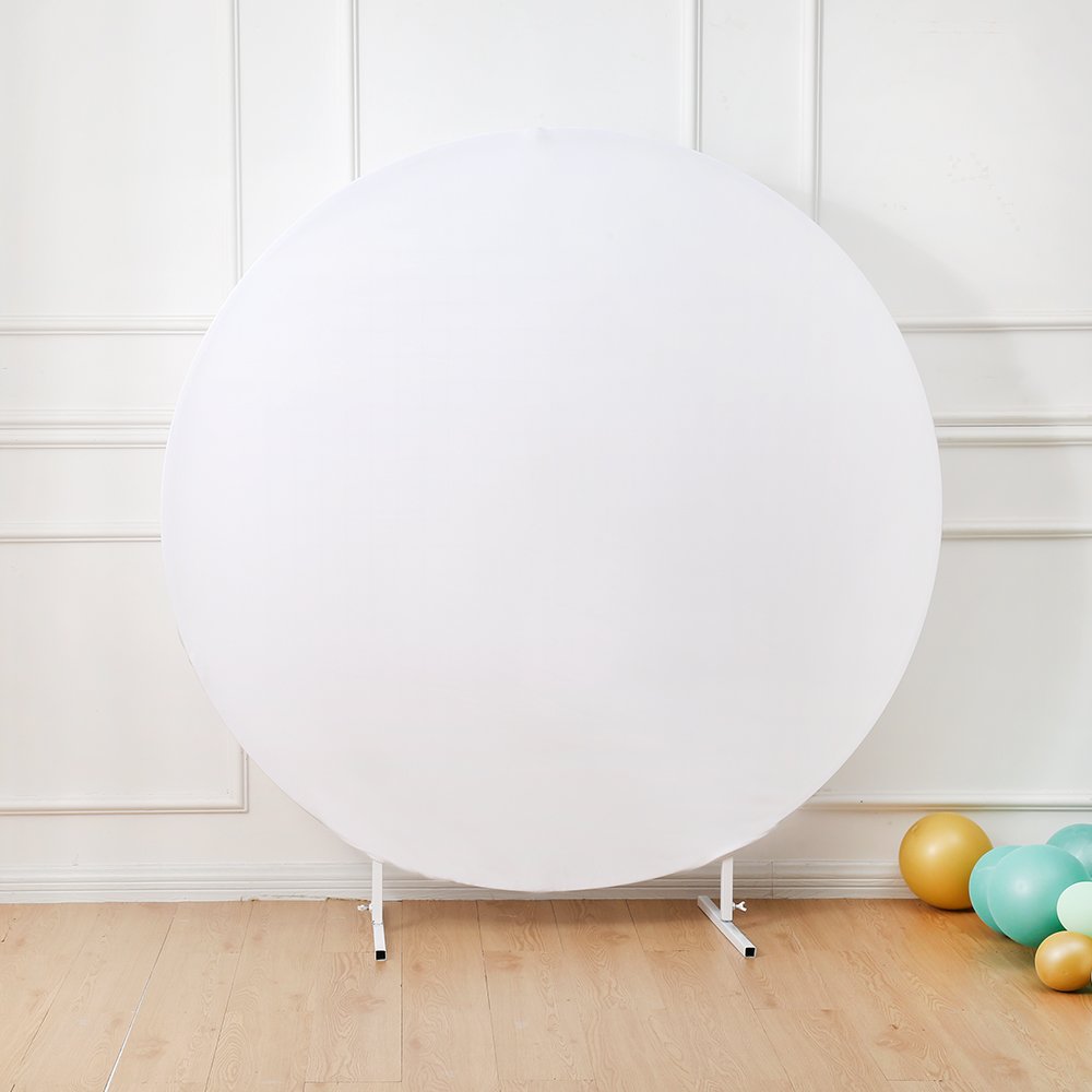 White Acrylic Stand Cake Dessert Round Table Cover Cylinder Pedestals Stand Tablecloth For Wedding Party
