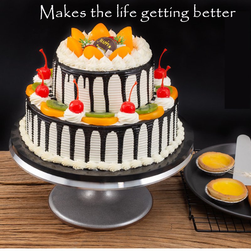 Aluminium Alloy Display Rotating Cake Stand Tools Cake Turntable for Decorating Supplies Kits