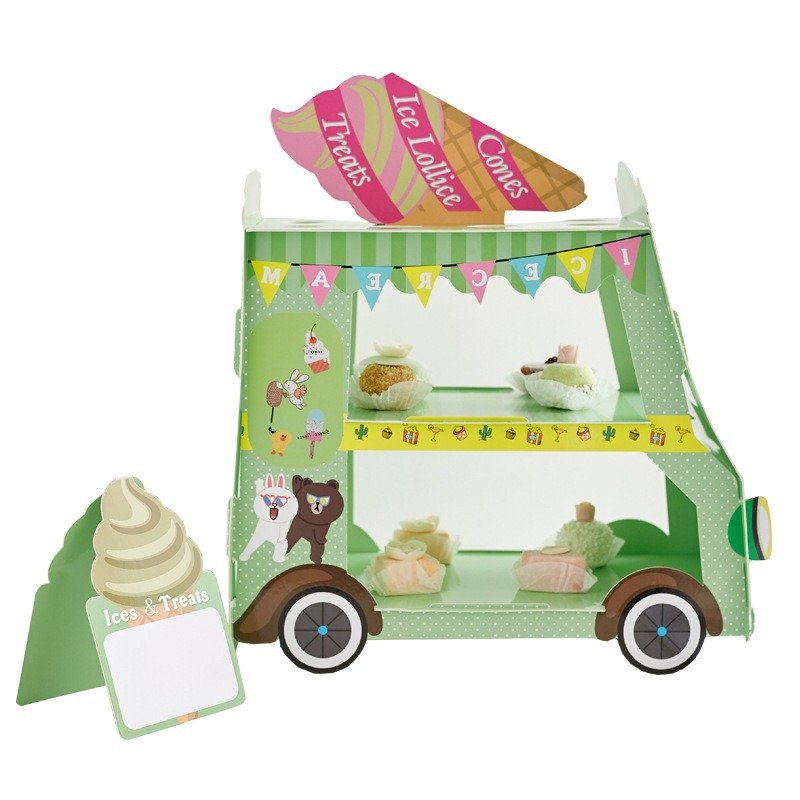 Disposable Cake Stand ice Cream 2-Layer Dessert Table lollipop Display Stand High-End Wedding Paper Decoration Supplies