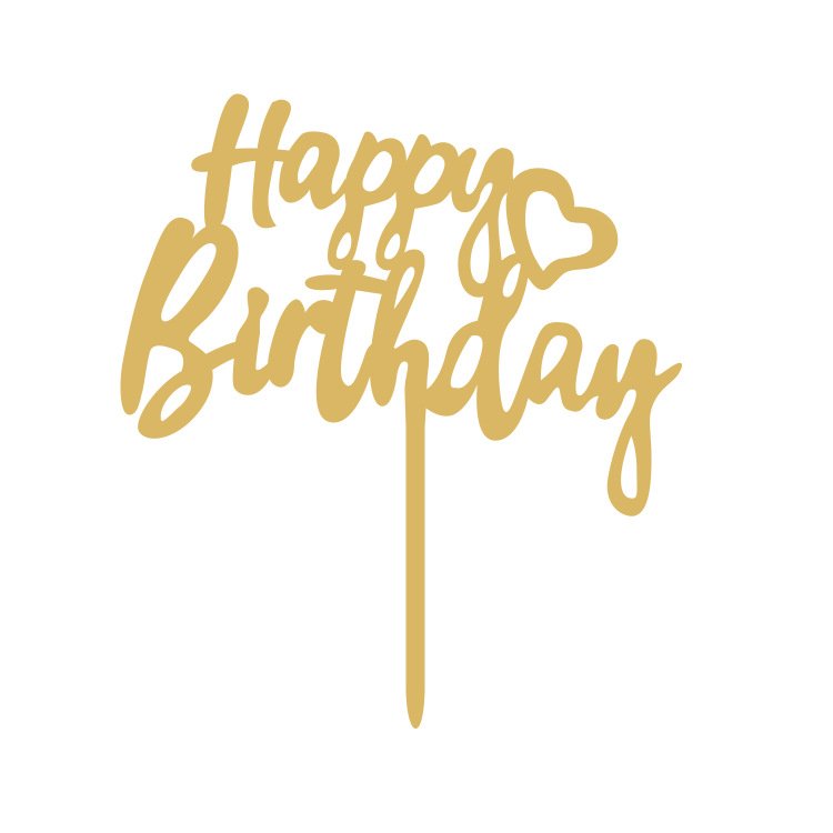 Factory Direct Happy Birthday Letter Acrylic Card happybirthday Handwritten Letter Insert Baking Cake Decoration