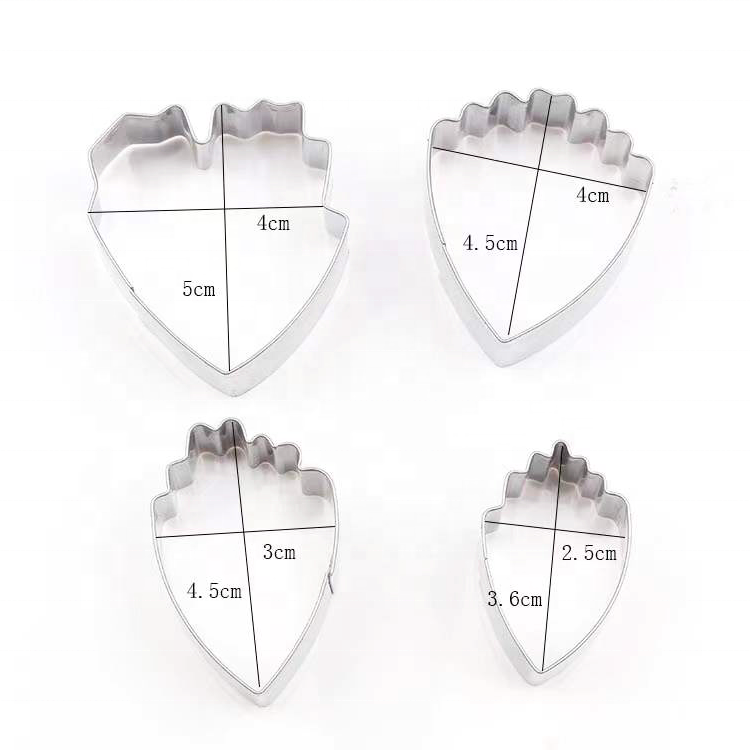 4Pcs/set Peony Shape Stainless Steel Fondant Flower Cutter Tools