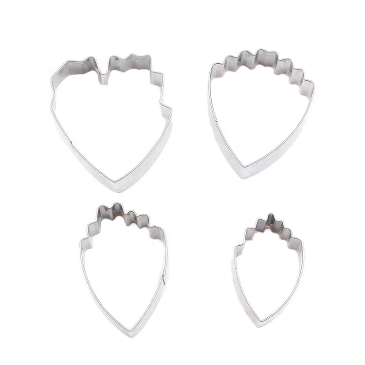 4Pcs/set Peony Shape Stainless Steel Fondant Flower Cutter Tools
