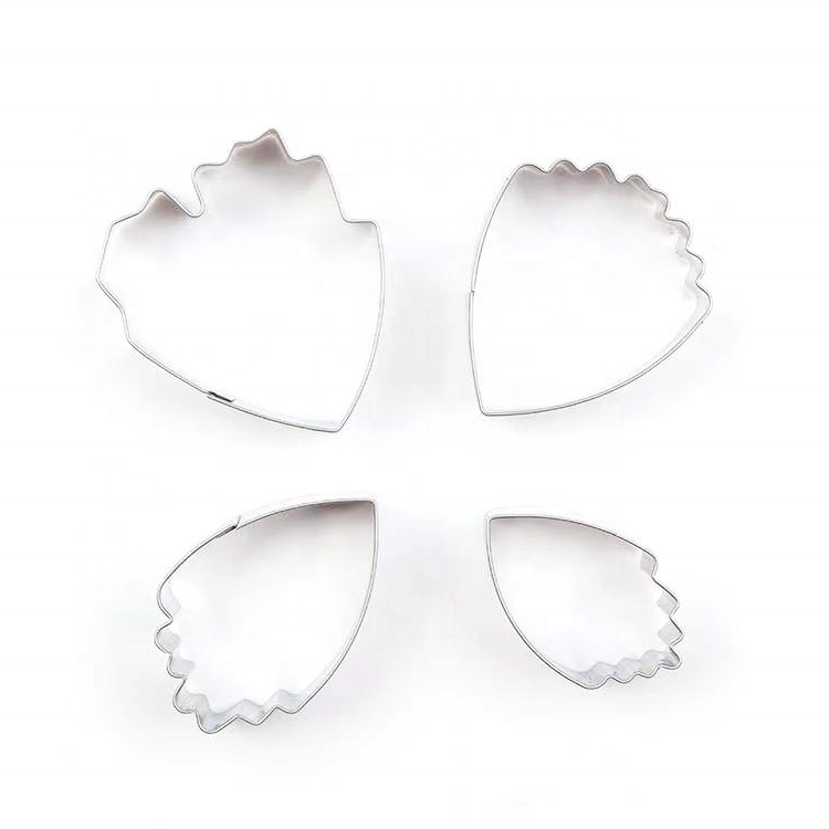4Pcs/set Peony Shape Stainless Steel Fondant Flower Cutter Tools
