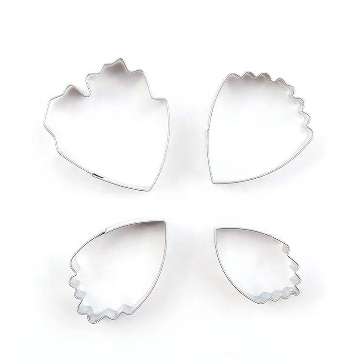 4Pcs/set Peony Shape Stainless Steel Fondant Flower Cutter Tools