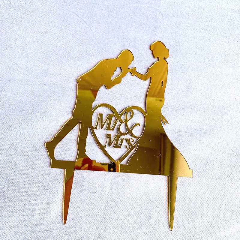 Wholesale Hot Wedding Engagement Birthday Party Anniversary Cupcake Decorations Wedding Proposal Acrylic Cake toppers