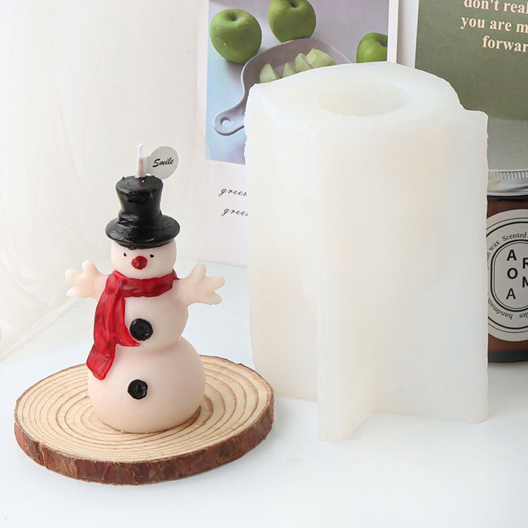 YS Christmas Snowman Series Silicone Candle Mold Christmas Gypsum Decorations Gift Casting Mould DIY Aromatherapy Candle Making